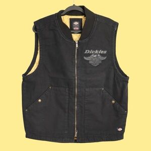 Dickies x Harley-Davidson Quilted Canvas Vest NWT Black Men’s